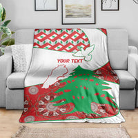 Personalised Lebanon Independence Day Blanket Lebanese Map With Cedrus