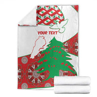 Personalised Lebanon Independence Day Blanket Lebanese Map With Cedrus