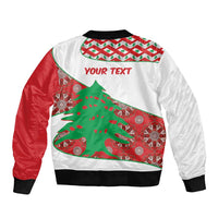 Personalised Lebanon Independence Day Bomber Jacket Lebanese Map With Cedrus - Wonder Print Shop