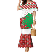 Personalised Lebanon Independence Day Family Matching Mermaid Dress and Hawaiian Shirt Lebanese Map With Cedrus - Wonder Print Shop