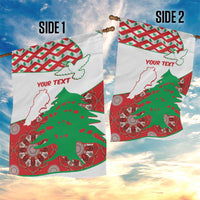 Personalised Lebanon Independence Day Garden Flag Lebanese Map With Cedrus - Wonder Print Shop