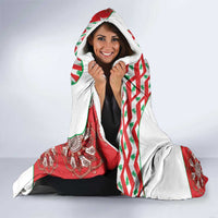 Personalised Lebanon Independence Day Hooded Blanket Lebanese Map With Cedrus