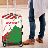 Personalised Lebanon Independence Day Luggage Cover Lebanese Map With Cedrus - Wonder Print Shop