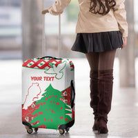 Personalised Lebanon Independence Day Luggage Cover Lebanese Map With Cedrus - Wonder Print Shop