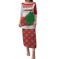 Personalised Lebanon Independence Day Puletasi Lebanese Map With Cedrus - Wonder Print Shop