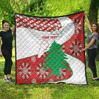 Personalised Lebanon Independence Day Quilt Lebanese Map With Cedrus - Wonder Print Shop