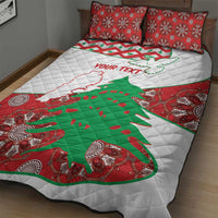 Personalised Lebanon Independence Day Quilt Bed Set Lebanese Map With Cedrus - Wonder Print Shop