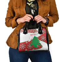 Personalised Lebanon Independence Day Shoulder Handbag Lebanese Map With Cedrus