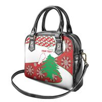 Personalised Lebanon Independence Day Shoulder Handbag Lebanese Map With Cedrus