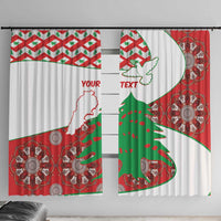 Personalised Lebanon Independence Day Window Curtain Lebanese Map With Cedrus - Wonder Print Shop