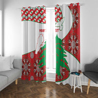 Personalised Lebanon Independence Day Window Curtain Lebanese Map With Cedrus - Wonder Print Shop
