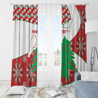 Personalised Lebanon Independence Day Window Curtain Lebanese Map With Cedrus - Wonder Print Shop