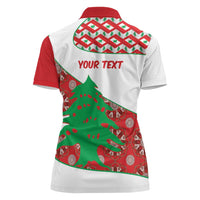 Personalised Lebanon Independence Day Women Polo Shirt Lebanese Map With Cedrus - Wonder Print Shop
