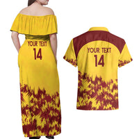 Custom West Indies Cricket Couples Matching Off Shoulder Maxi Dress and Hawaiian Shirt Windies Newest Version - Wonder Print Shop