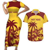 Custom West Indies Cricket Couples Matching Short Sleeve Bodycon Dress and Hawaiian Shirt Windies Newest Version - Wonder Print Shop