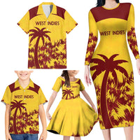 Custom West Indies Cricket Family Matching Long Sleeve Bodycon Dress and Hawaiian Shirt Windies Newest Version - Wonder Print Shop