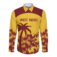 Custom West Indies Cricket Long Sleeve Button Shirt Windies Newest Version - Wonder Print Shop