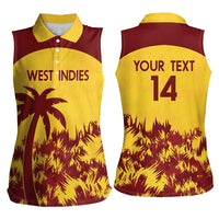 Custom West Indies Cricket Women Sleeveless Polo Shirt Windies Newest Version - Wonder Print Shop