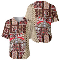 Samoa Tapau Baseball Jersey Samoan Siapo Pattern - Wonder Print Shop