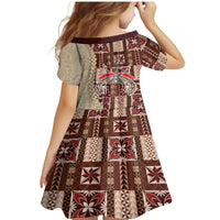 Samoa Tapau Family Matching Mermaid Dress and Hawaiian Shirt Samoan Siapo Pattern - Wonder Print Shop