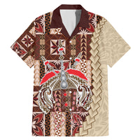 Samoa Tapau Family Matching Mermaid Dress and Hawaiian Shirt Samoan Siapo Pattern - Wonder Print Shop