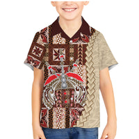 Samoa Tapau Family Matching Mermaid Dress and Hawaiian Shirt Samoan Siapo Pattern - Wonder Print Shop
