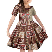Samoa Tapau Family Matching Summer Maxi Dress and Hawaiian Shirt Samoan Siapo Pattern - Wonder Print Shop