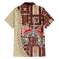 Samoa Tapau Family Matching Summer Maxi Dress and Hawaiian Shirt Samoan Siapo Pattern - Wonder Print Shop