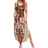 Samoa Tapau Family Matching Summer Maxi Dress and Hawaiian Shirt Samoan Siapo Pattern - Wonder Print Shop