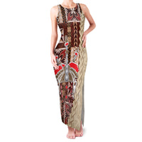 Samoa Tapau Family Matching Tank Maxi Dress and Hawaiian Shirt Samoan Siapo Pattern - Wonder Print Shop