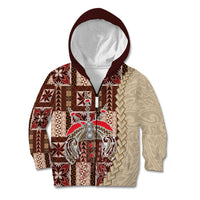 Samoa Tapau Kid Hoodie Samoan Siapo Pattern - Wonder Print Shop