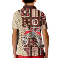 Samoa Tapau Kid Polo Shirt Samoan Siapo Pattern - Wonder Print Shop