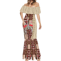 Samoa Tapau Mermaid Dress Samoan Siapo Pattern - Wonder Print Shop