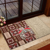 Samoa Tapau Rubber Doormat Samoan Siapo Pattern - Wonder Print Shop