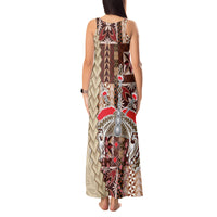 Samoa Tapau Tank Maxi Dress Samoan Siapo Pattern - Wonder Print Shop