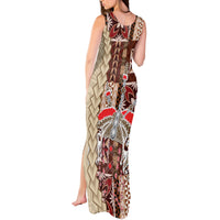 Samoa Tapau Tank Maxi Dress Samoan Siapo Pattern - Wonder Print Shop