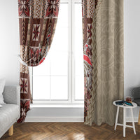 Samoa Tapau Window Curtain Samoan Siapo Pattern - Wonder Print Shop
