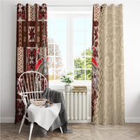 Samoa Tapau Window Curtain Samoan Siapo Pattern - Wonder Print Shop