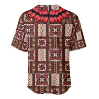 Samoa Siapo Baseball Jersey Tapa Pattern Mix Ula Fala Hibiscus - Wonder Print Shop