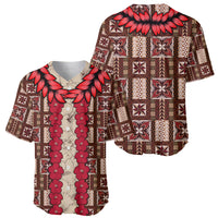 Samoa Siapo Baseball Jersey Tapa Pattern Mix Ula Fala Hibiscus - Wonder Print Shop