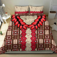 Samoa Siapo Bedding Set Tapa Pattern Mix Ula Fala Hibiscus - Wonder Print Shop