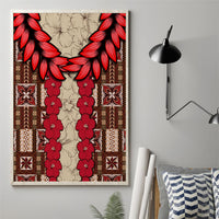 Samoa Siapo Canvas Wall Art Tapa Pattern Mix Ula Fala Hibiscus - Wonder Print Shop
