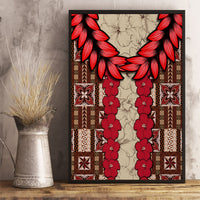 Samoa Siapo Canvas Wall Art Tapa Pattern Mix Ula Fala Hibiscus - Wonder Print Shop