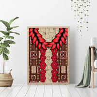 Samoa Siapo Canvas Wall Art Tapa Pattern Mix Ula Fala Hibiscus - Wonder Print Shop