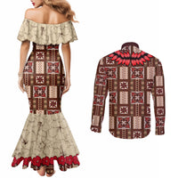 samoa-siapo-couples-matching-mermaid-dress-and-long-sleeve-button-shirt-tapa-pattern-mix-ula-fala-hibiscus