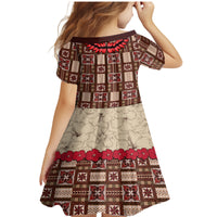Samoa Siapo Family Matching Mermaid Dress and Hawaiian Shirt Tapa Pattern Mix Ula Fala Hibiscus - Wonder Print Shop