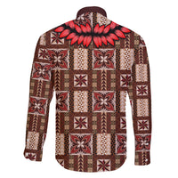 Samoa Siapo Family Matching Short Sleeve Bodycon Dress and Hawaiian Shirt Tapa Pattern Mix Ula Fala Hibiscus - Wonder Print Shop