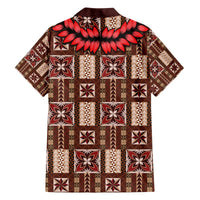 Samoa Siapo Hawaiian Shirt Tapa Pattern Mix Ula Fala Hibiscus - Wonder Print Shop