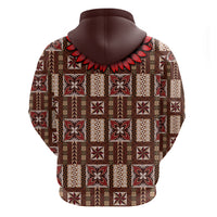 Samoa Siapo Hoodie Tapa Pattern Mix Ula Fala Hibiscus - Wonder Print Shop