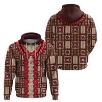 Samoa Siapo Hoodie Tapa Pattern Mix Ula Fala Hibiscus - Wonder Print Shop